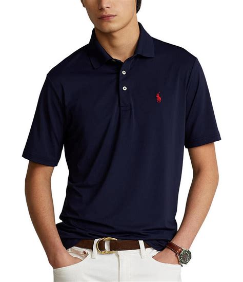 Polo Ralph Lauren Classic Fit Multi Stripe Performance Short Sleeve Polo Shirt. $115.00. For classic, all-American men's apparel, shop the iconic Ralph Lauren at Dillard's. Discover the latest collection of classic suits, casual jackets, polo shirts, loungewear, and more everyday styles from the legendary brand.